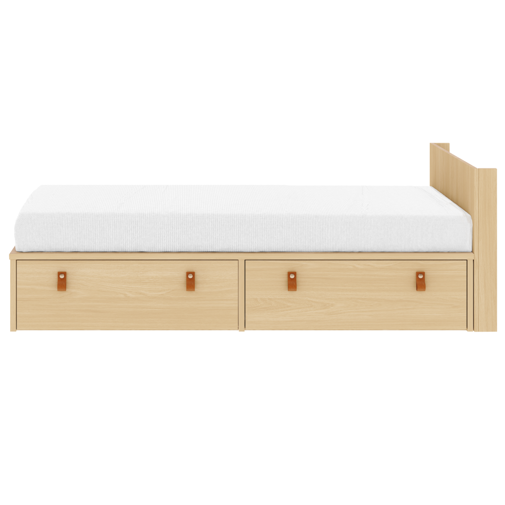 Cama Infantil com Gavetões e Cabeceira Porta Livros Linha Join