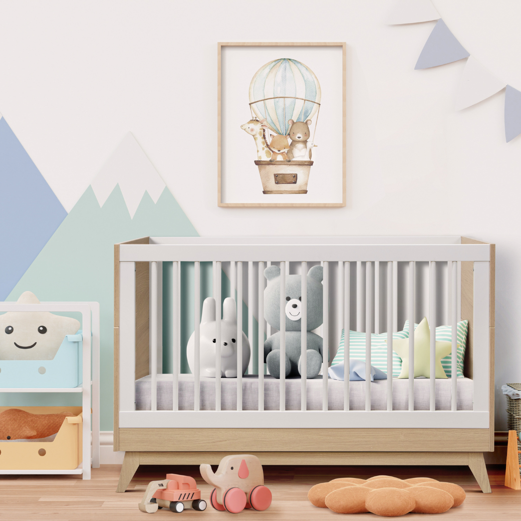 Berço com Colchão Vira Mini Cama Linha Petit