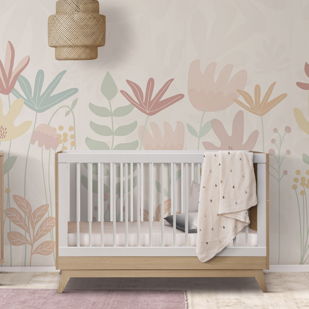 Berço com Colchão Vira Mini Cama Linha Petit