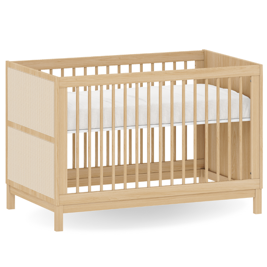 Berço para Bebê com Palinha 2 em 1 Linha Indy Carvalho Malva