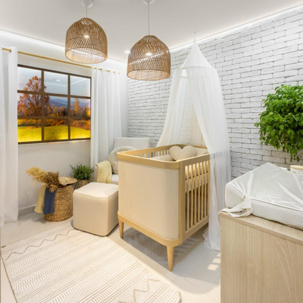 Berço Paglia Quater 2 em 1 ou 3 em 1 Carvalho Malva