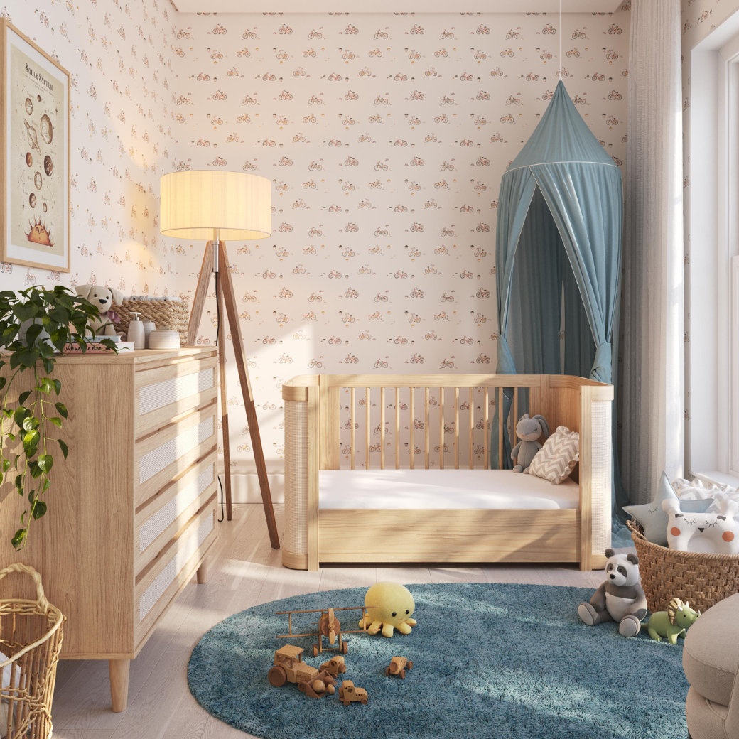 Berço e Cômoda de Bebê Linha Paglia