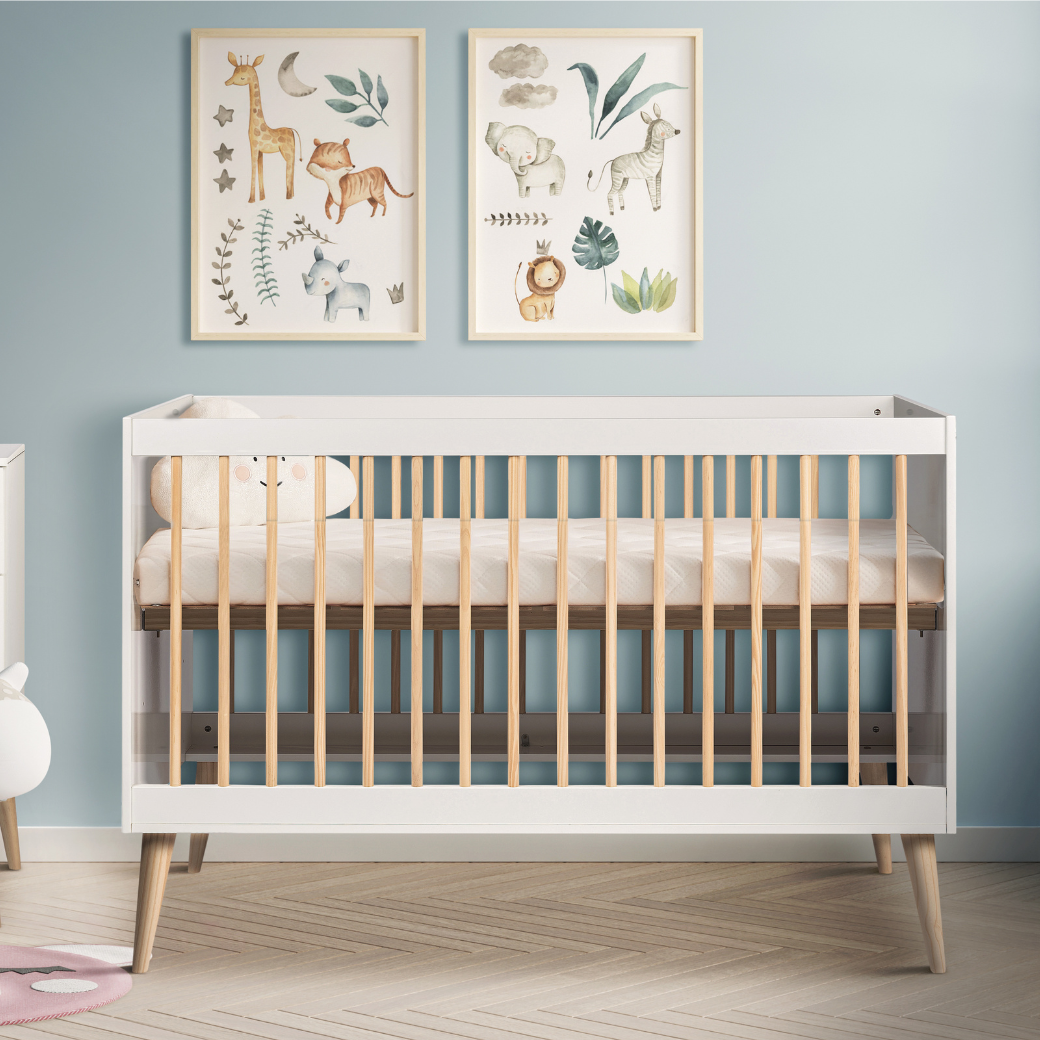 Berço com Colchão Vira Cama Linha Retrô