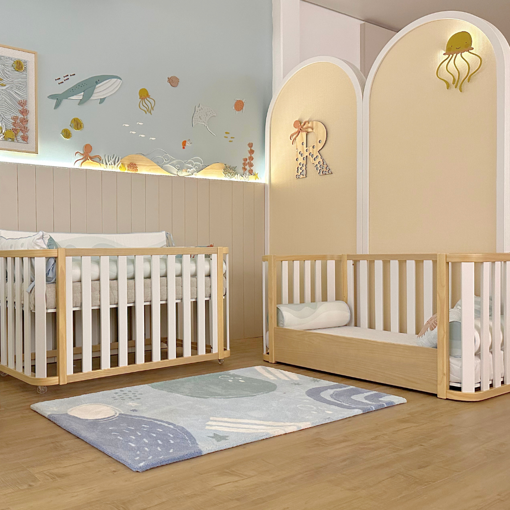 Berço e mini cama, linha Loop.