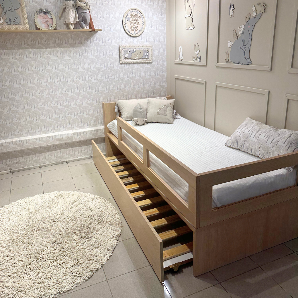 bicama quater bicama infantil cama para criança cama para bebe cama infantil cama de madeira cama com cabeceira cama com proteção lateral cama para meninas cama com cama auxiliar quater