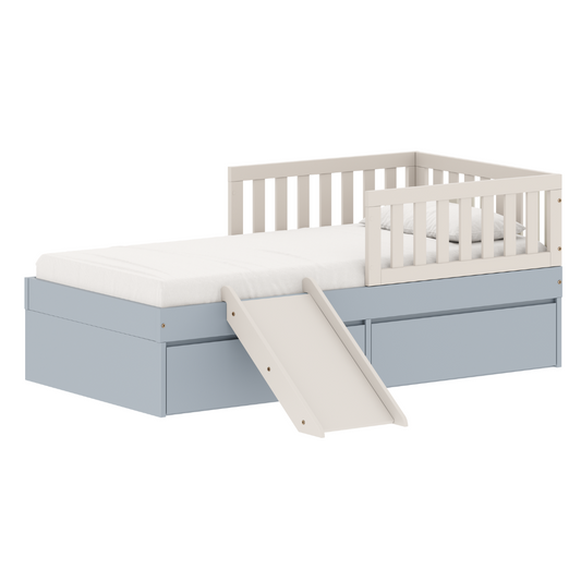 Cama Montessoriana com Escorregador e Gavetas Play/Arcos