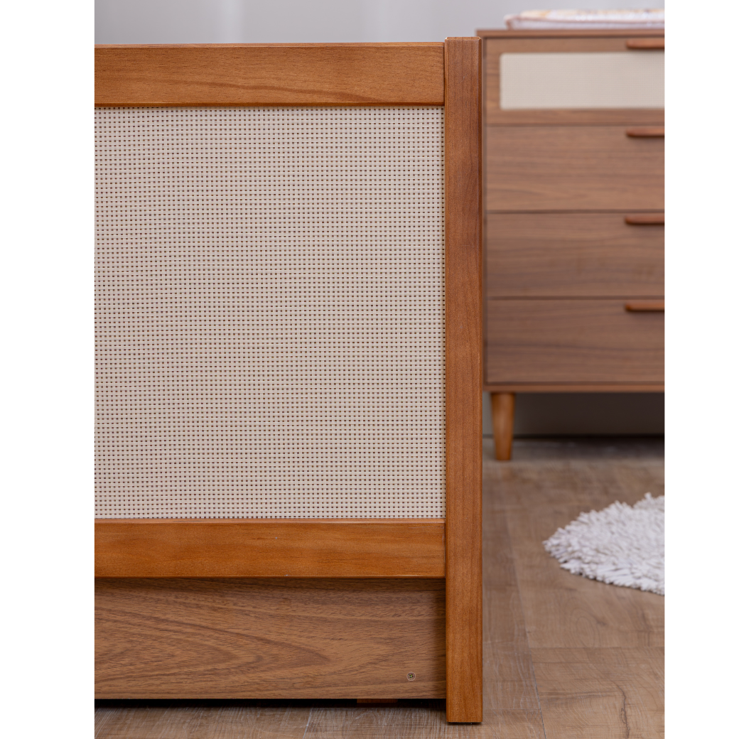 Cama Paglia Nogueira com Palhinha Natural e Cama Auxiliar