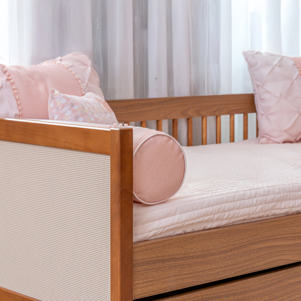 Cama Paglia Nogueira com Palhinha Natural e Cama Auxiliar