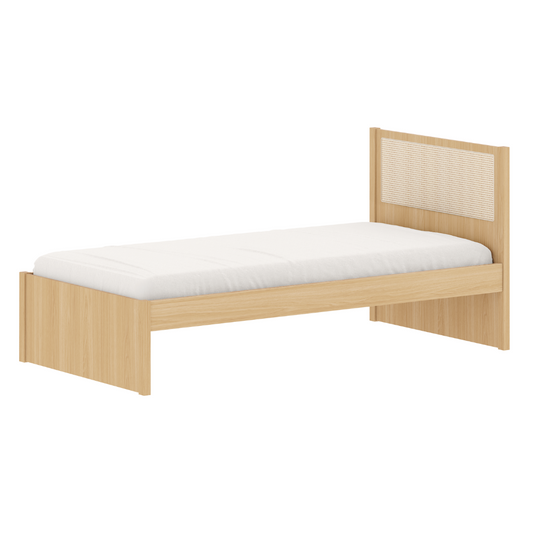 Cama Infantil Solteiro com Detalhe em Palha Linha Indy