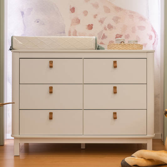 Cômoda 6 gavetas Branca Linha Cromo