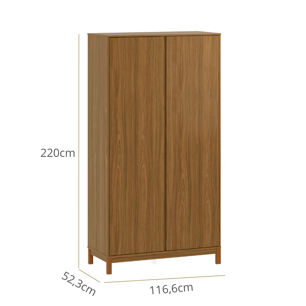 Conjunto Guarda Roupa 2 Portas e Torre Organizadora Linha Soley
