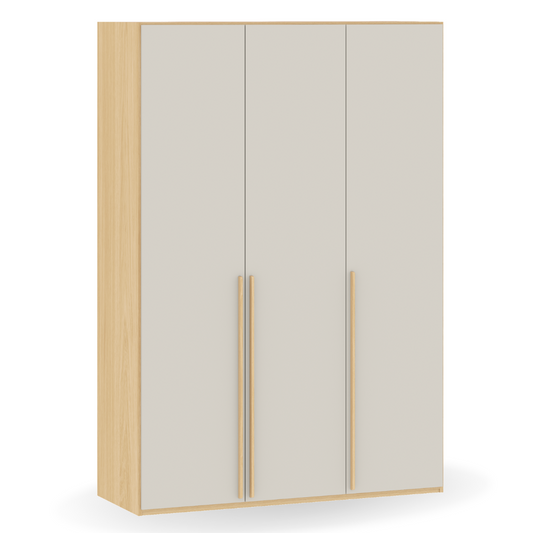 Guarda Roupa Infantil 3 Portas Areia com Carvalho Malva Linha Join