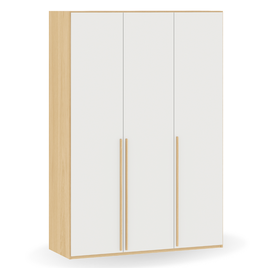 Guarda Roupa Solteiro Branco com Carvalho Malva Linha Infantil Join