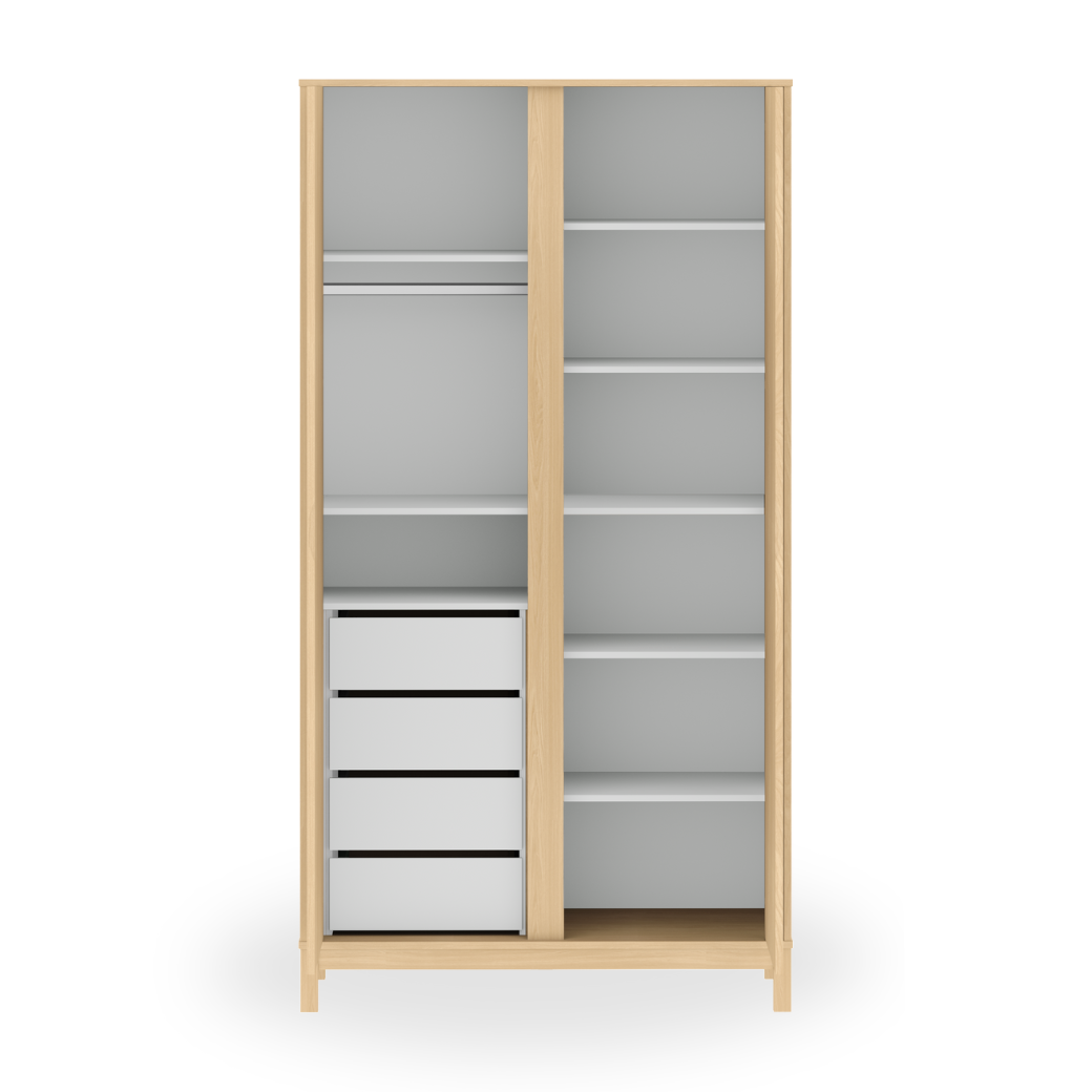 Guarda Roupa 2 Portas em MDF Carvalho Malva Linha Soley