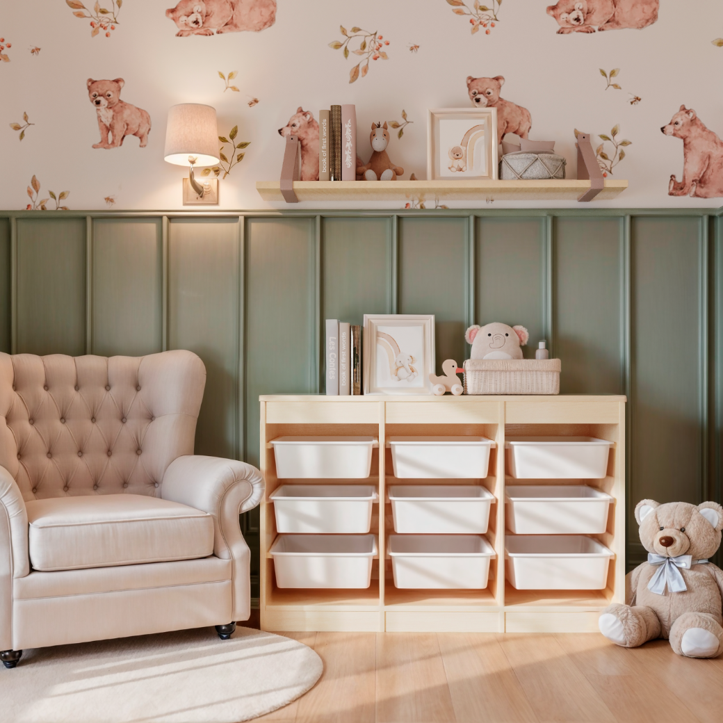 Nicho Organizado acompanha Bandejas cor Carvalho Malva