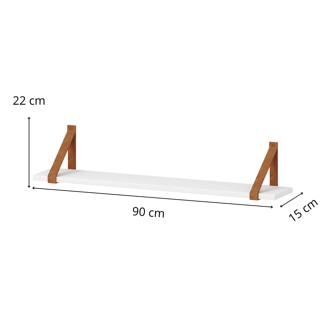 Prateleira de Madeira para Quarto Infantil Linha Evolutiva 90cm