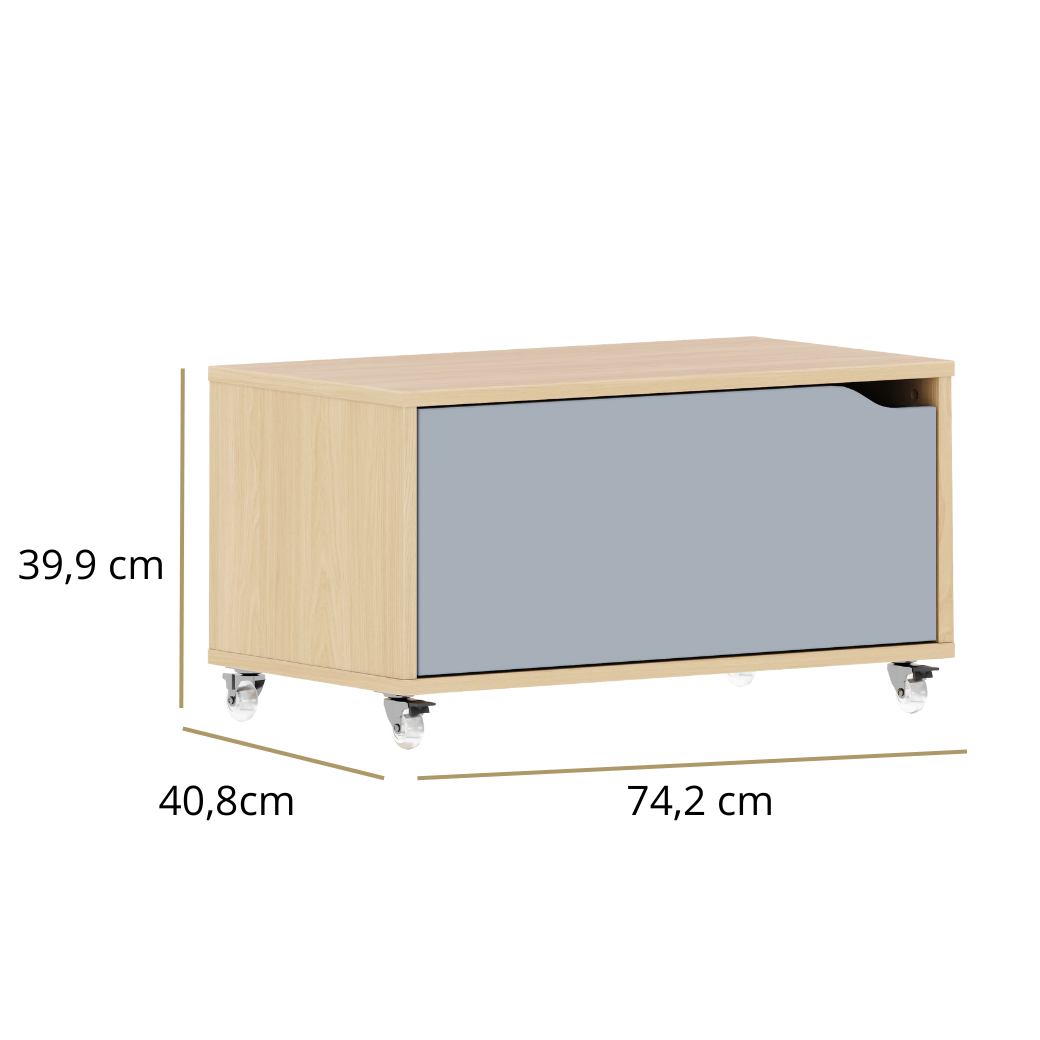 Baú Organizador Multifuncional com Rodízios e Gaveta
