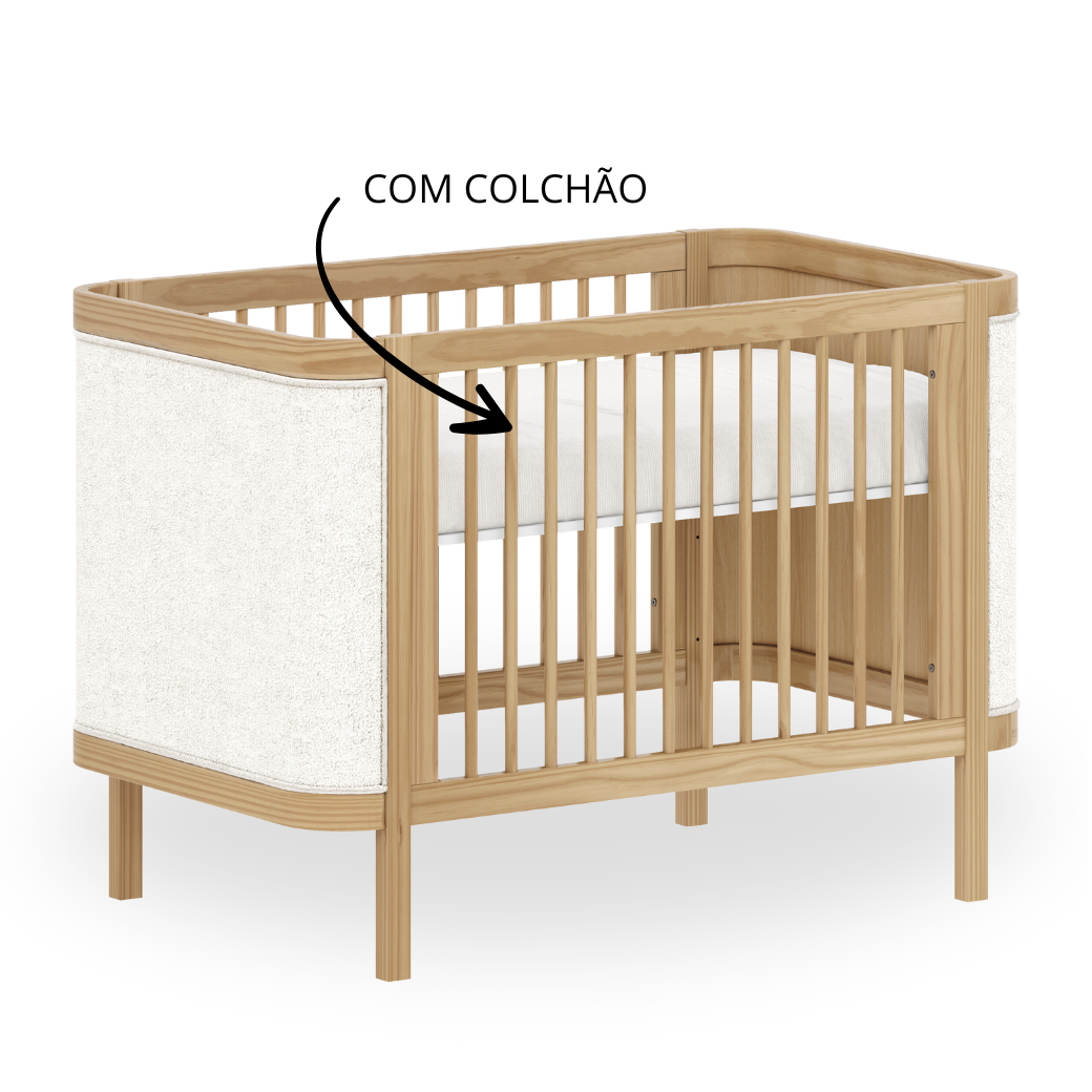 berço com colchão quater linha soley
