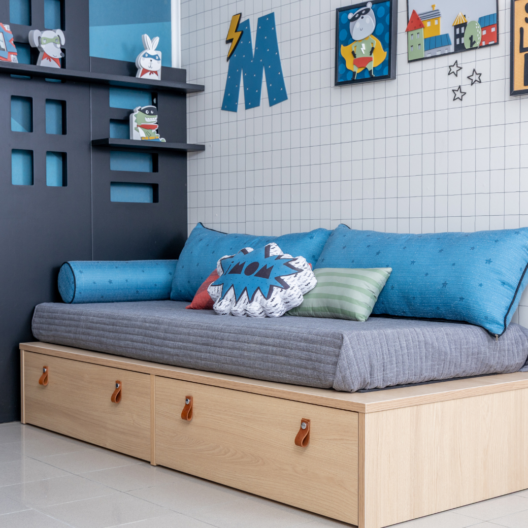 Cama Infantil com Gavetas em MDF Tamanho Solteiro para Quarto Infantil Linha Join