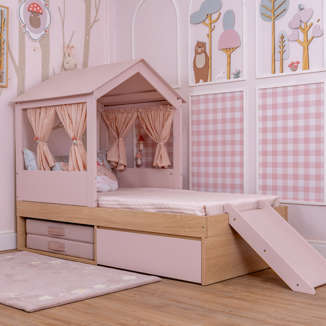 Cama Infantil Linha Play com Gaveta e Nicho Multifuncional