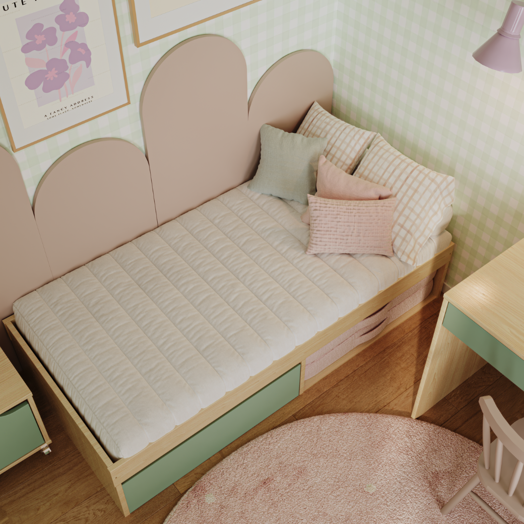 Cama Infantil Linha Play com Gaveta e Nicho Multifuncional