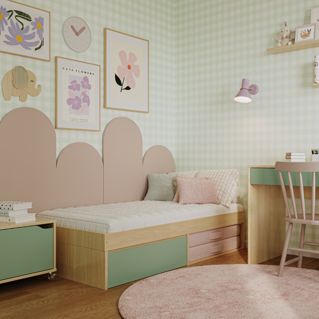 Cama Infantil Linha Play com Gaveta e Nicho Multifuncional