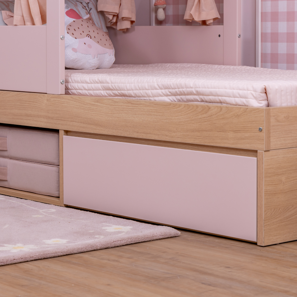 Cama Infantil Linha Play com Gaveta e Nicho Multifuncional