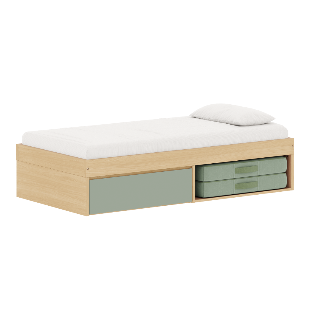 Cama Infantil Linha Play com Gaveta e Nicho Multifuncional