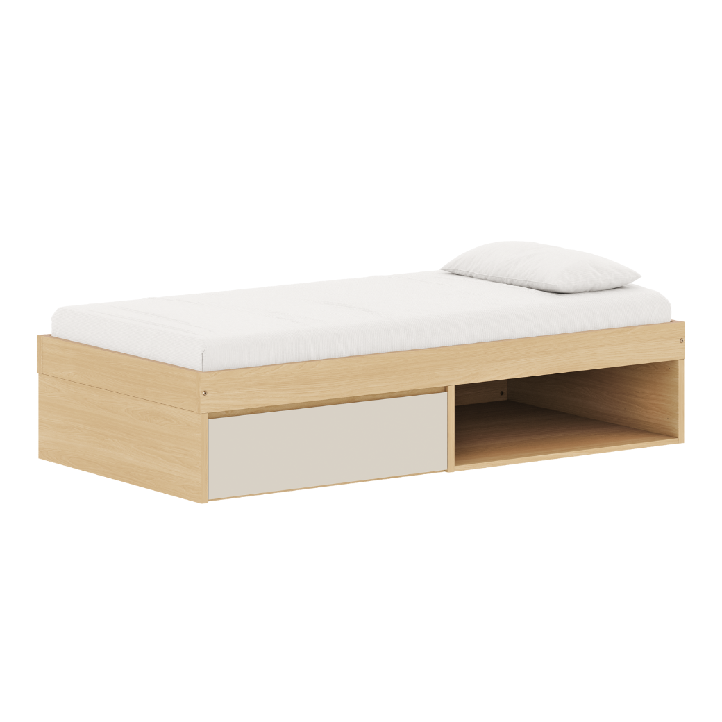 Cama Infantil Linha Play com Gaveta e Nicho Multifuncional