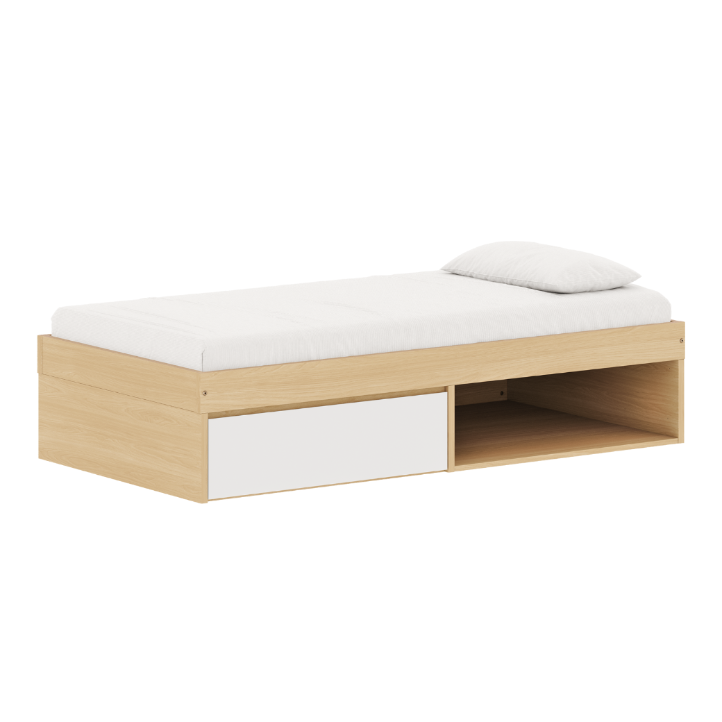 Cama Infantil Linha Play com Gaveta e Nicho Multifuncional