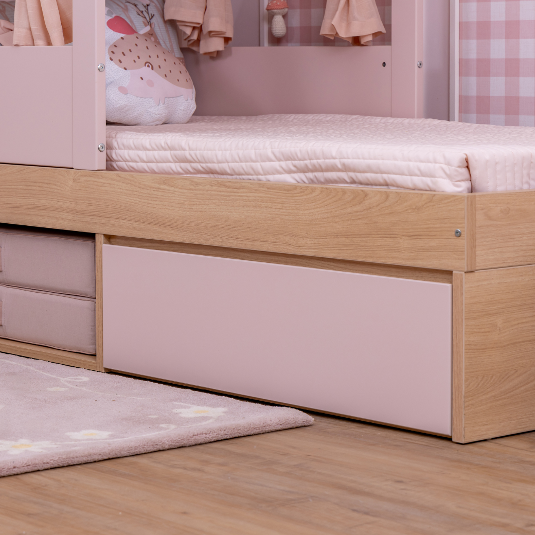 Cama Casinha com Escorrega e Proteção Lateral Linha Play