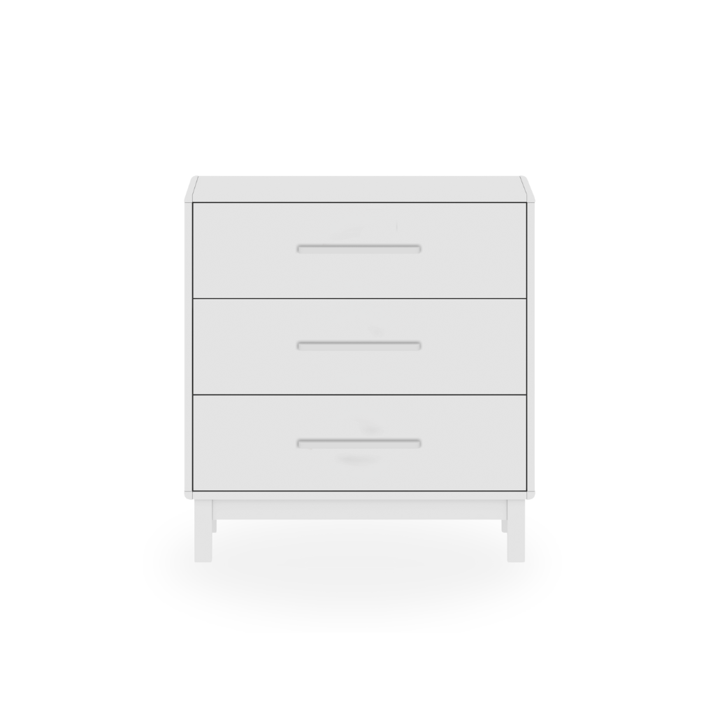 Cômoda MDF 3 Gavetas Branco Fosco Linha Kurve