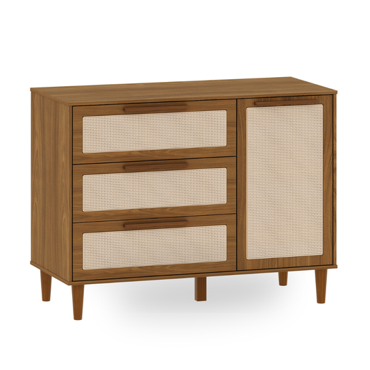 Cômoda Paglia com Porta e prateleira interna Nogueira