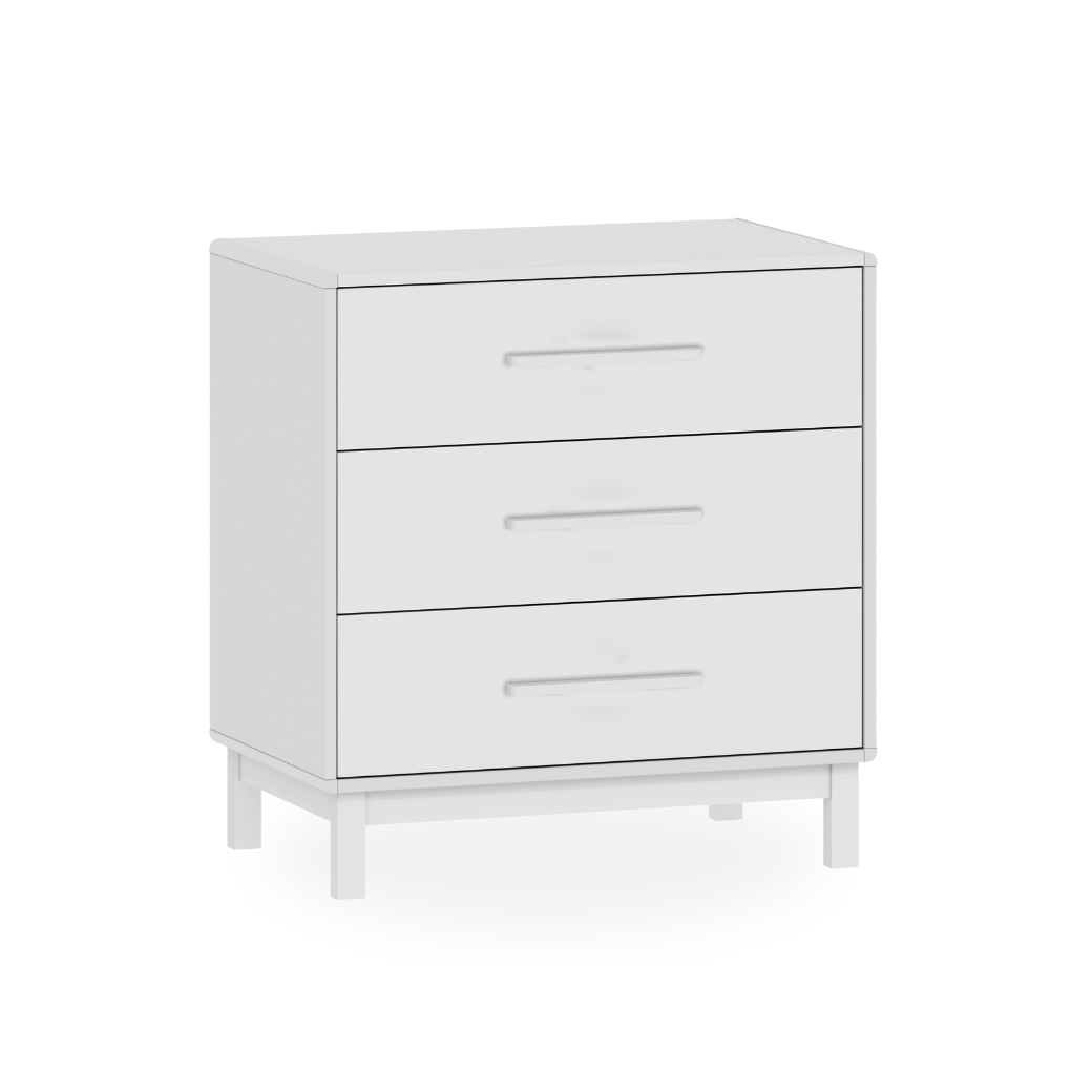 Cômoda MDF 3 Gavetas Branco Fosco Linha Kurve