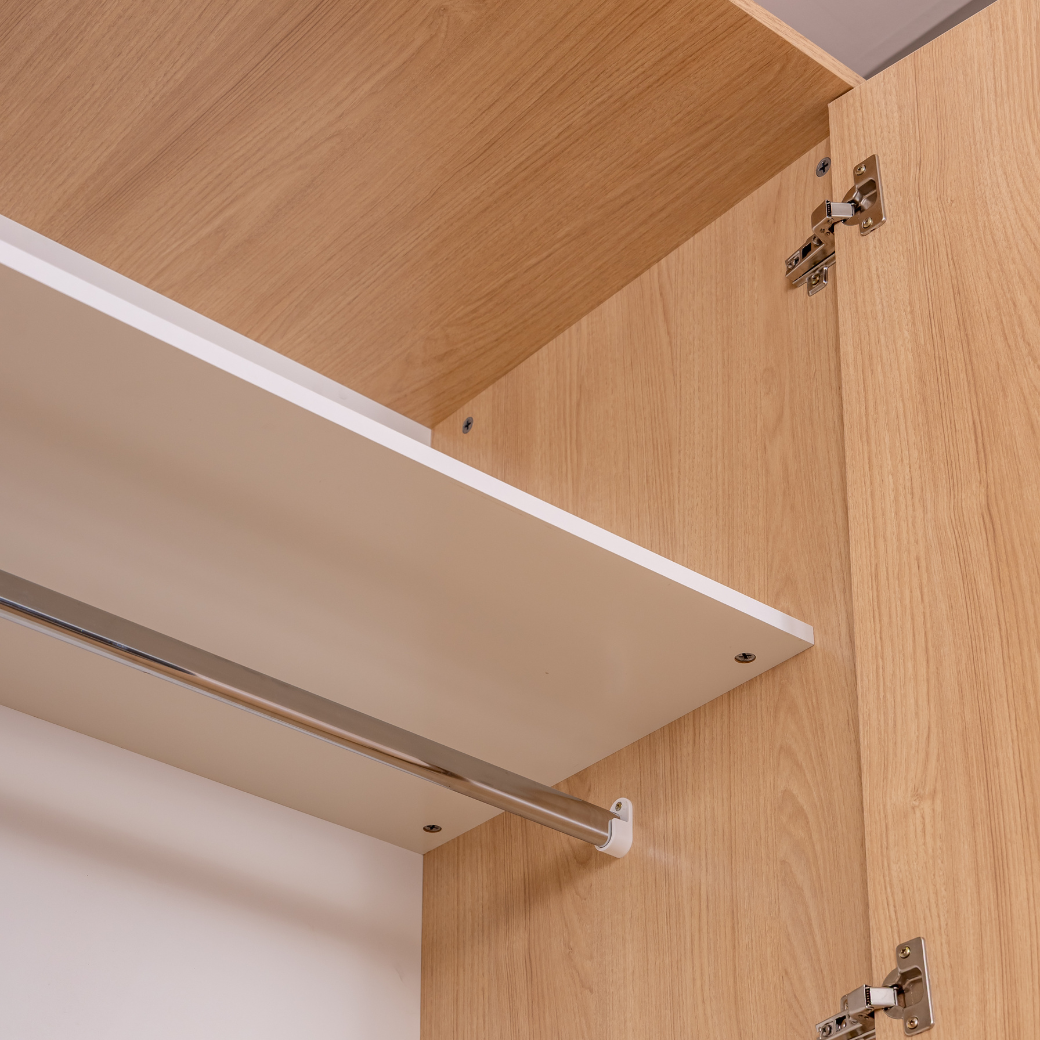 Guarda Roupa Infantil Paglia 2 Portas com Palhinha Natural – MDF e Madeira Pinus
