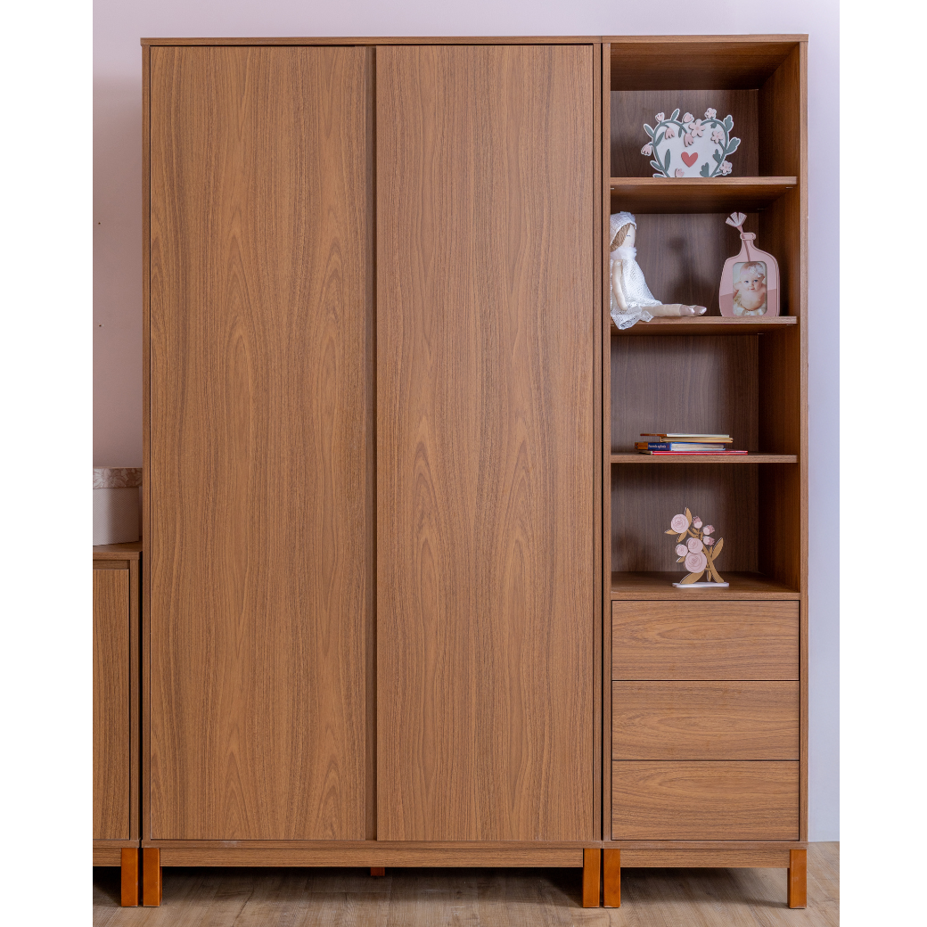 Conjunto Guarda Roupa 2 Portas e Torre Organizadora Linha Soley