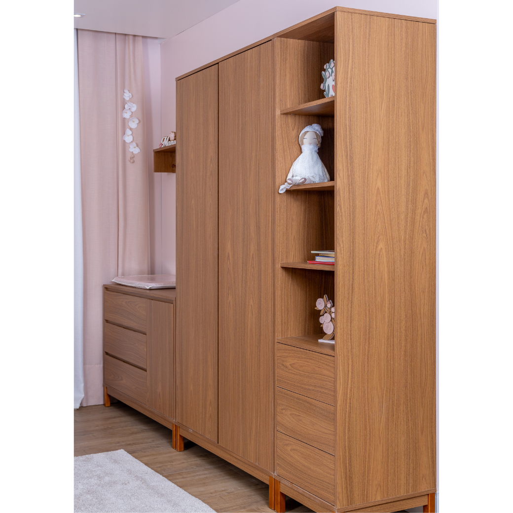 Conjunto Guarda Roupa 2 Portas e Torre Organizadora Linha Soley