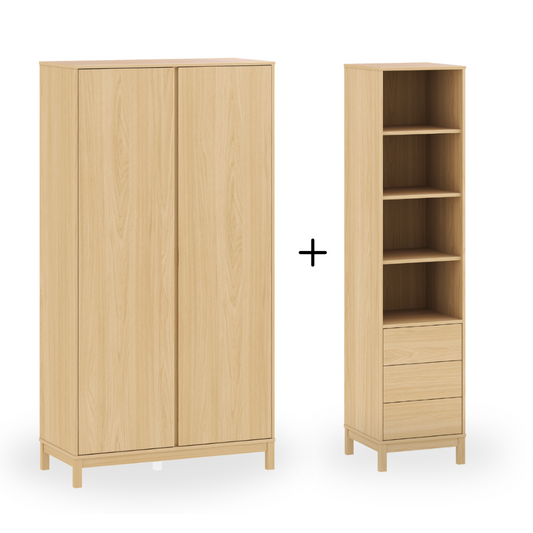 Conjunto Guarda Roupa e Torre Organizadora Linha Soley