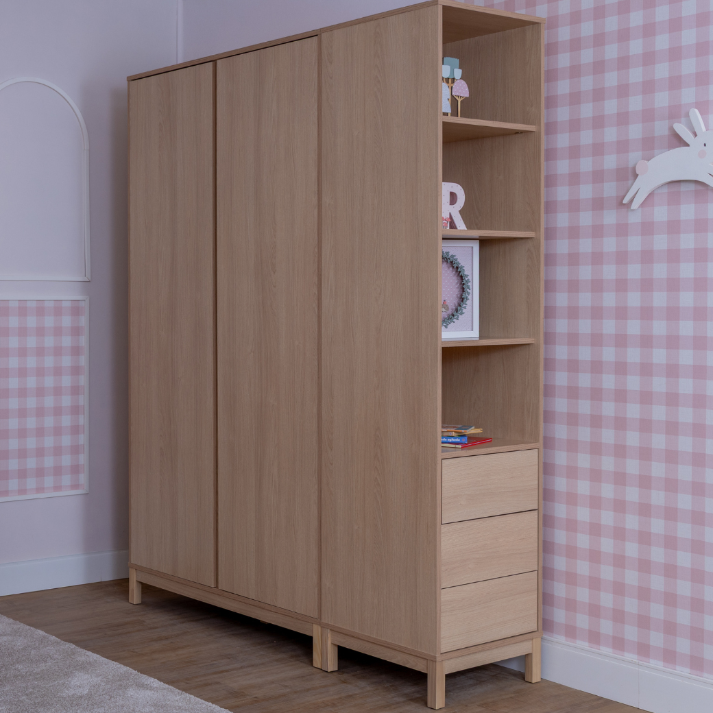 Conjunto Guarda Roupa e Torre Organizadora Linha Soley