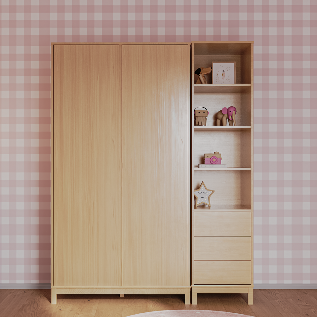 Conjunto Guarda Roupa e Torre Organizadora Linha Soley
