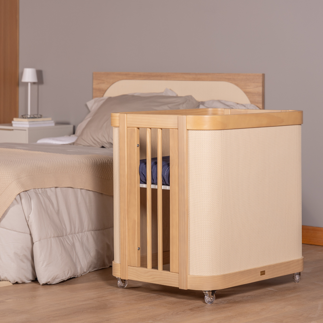 Mini Berço com Colchão em Madeira Linha Paglia