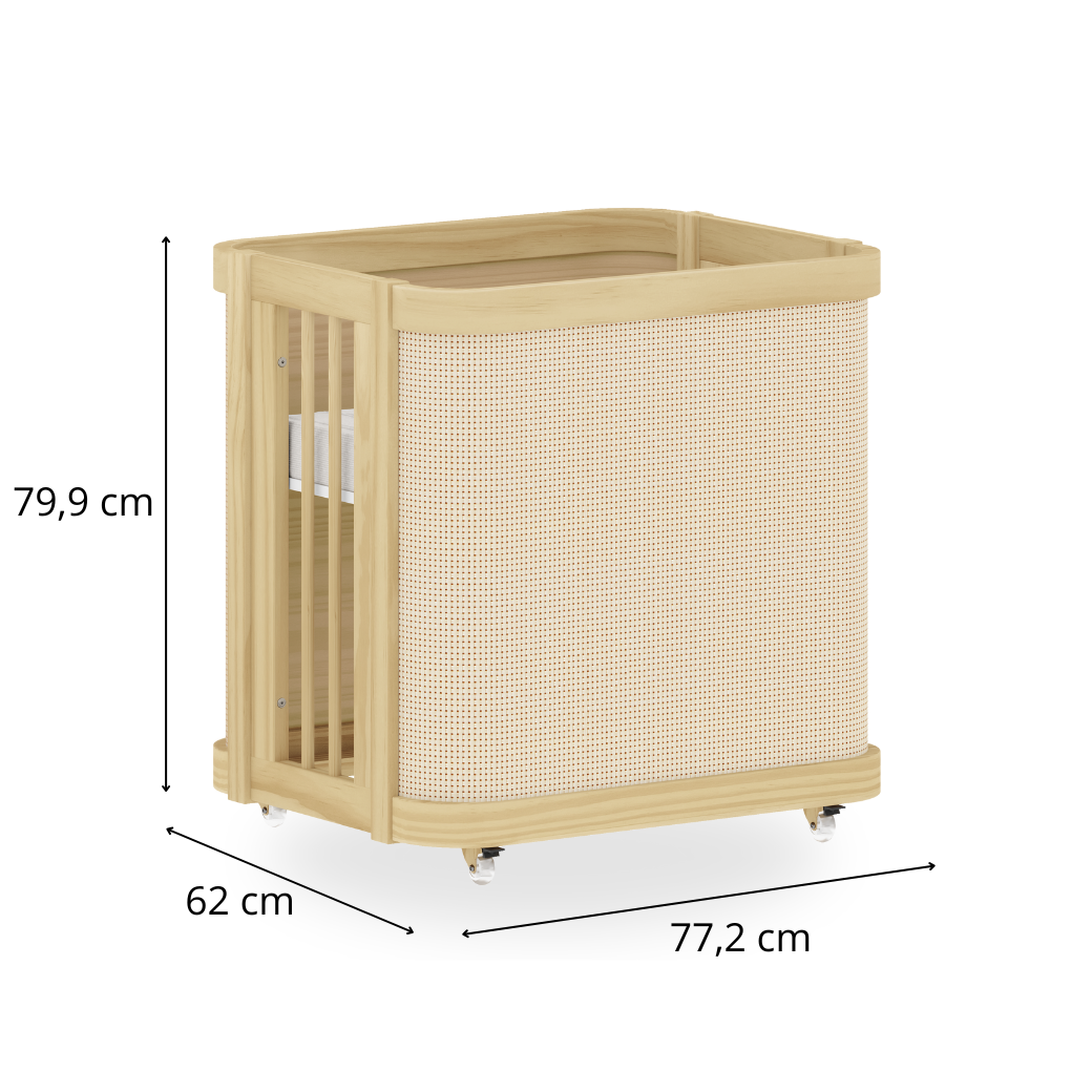 Mini Berço com Colchão em Madeira Linha Paglia