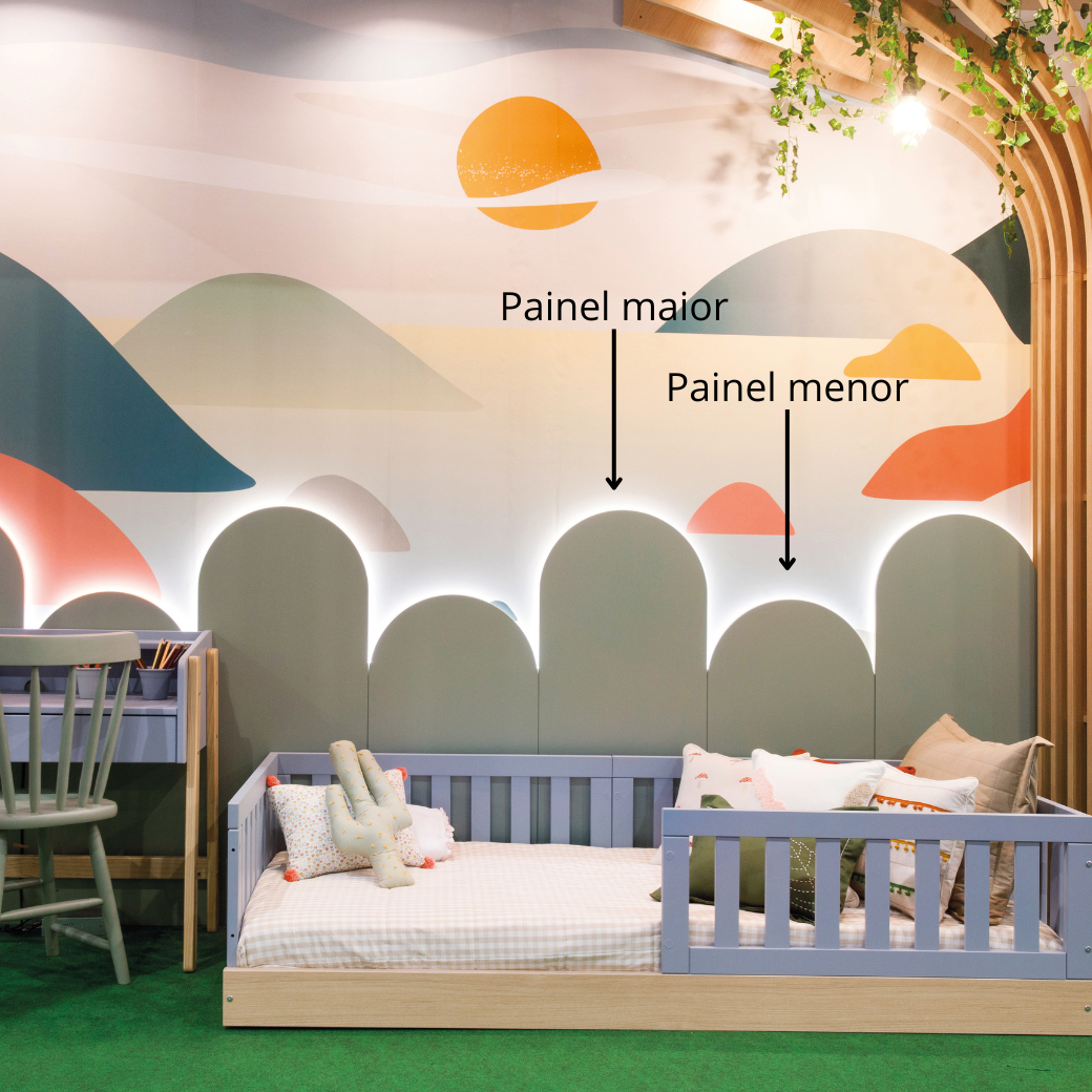 Painel de Parede em MDF Arcos com Espaço para Led