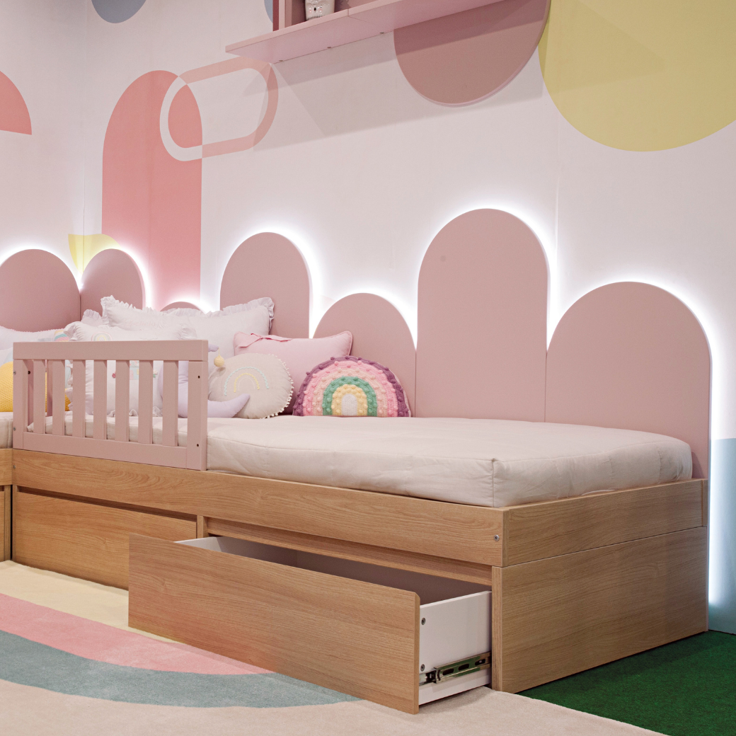 Painel de Parede em MDF Arcos com Espaço para Led