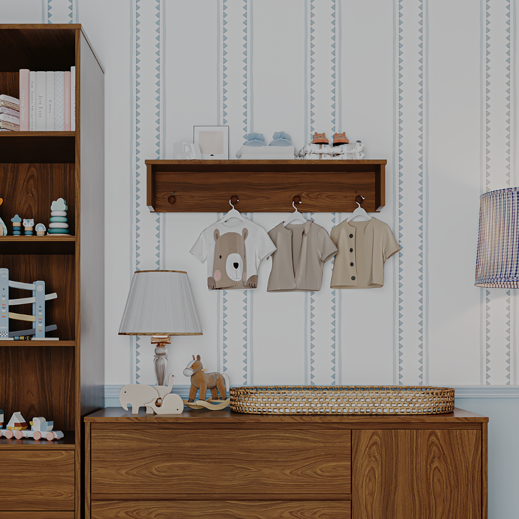 Prateleira com Pendurador 90cm em MDF