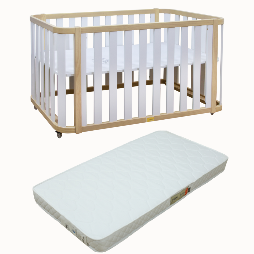 Berço 3 em 1 Evolutivo Linha Loop Branco com Madeira