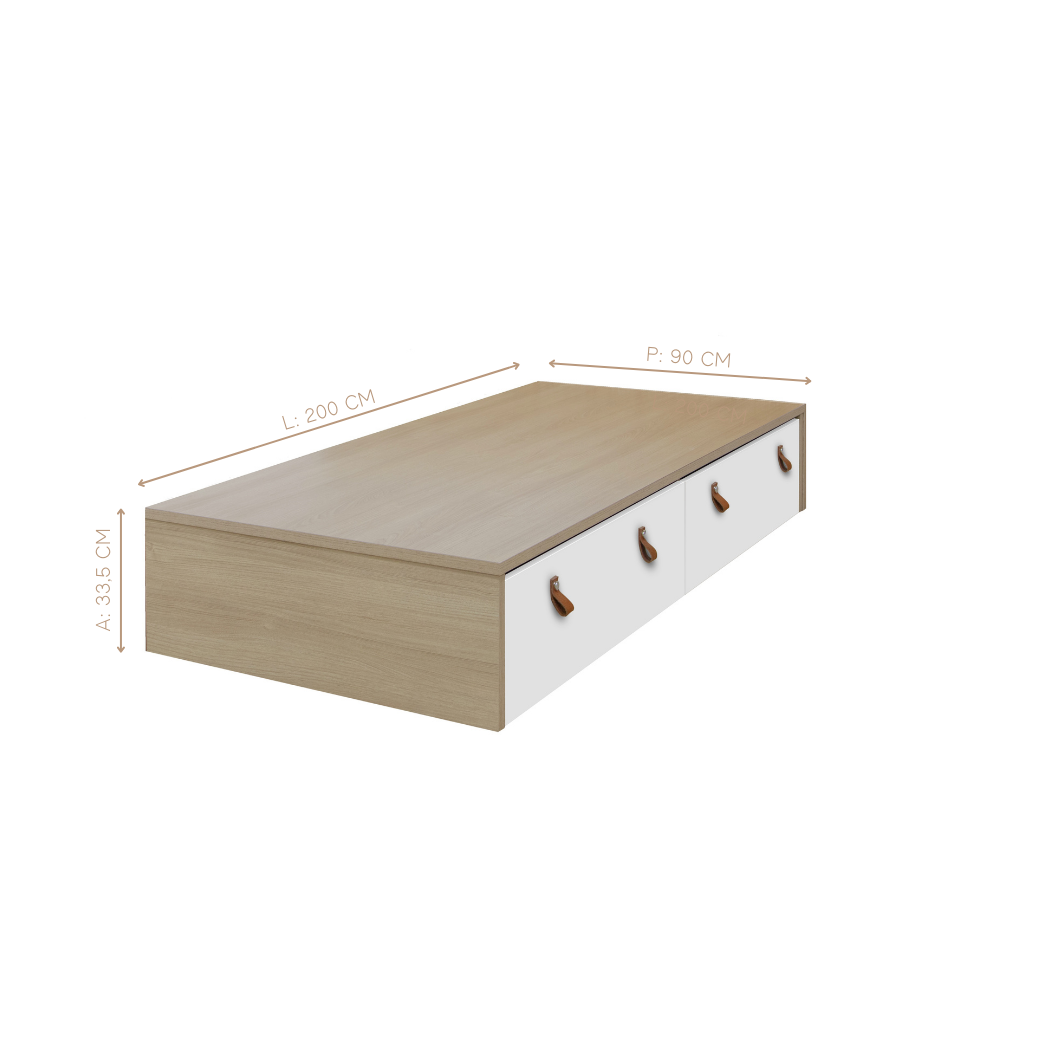 Cama Infantil com Gavetas em MDF Tamanho Solteiro para Quarto Infantil Linha Join