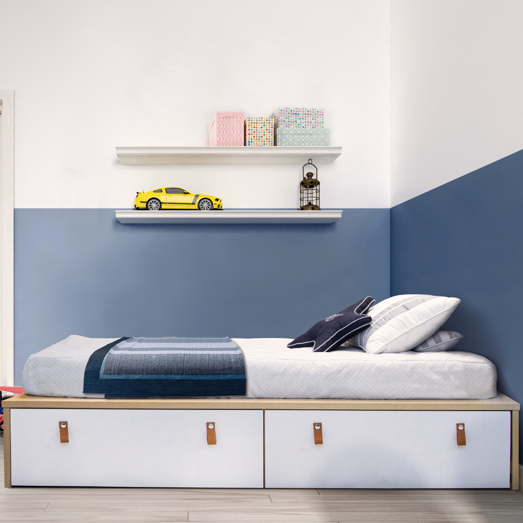 Cama Infantil com Gavetas em MDF Tamanho Solteiro para Quarto Infantil Linha Join
