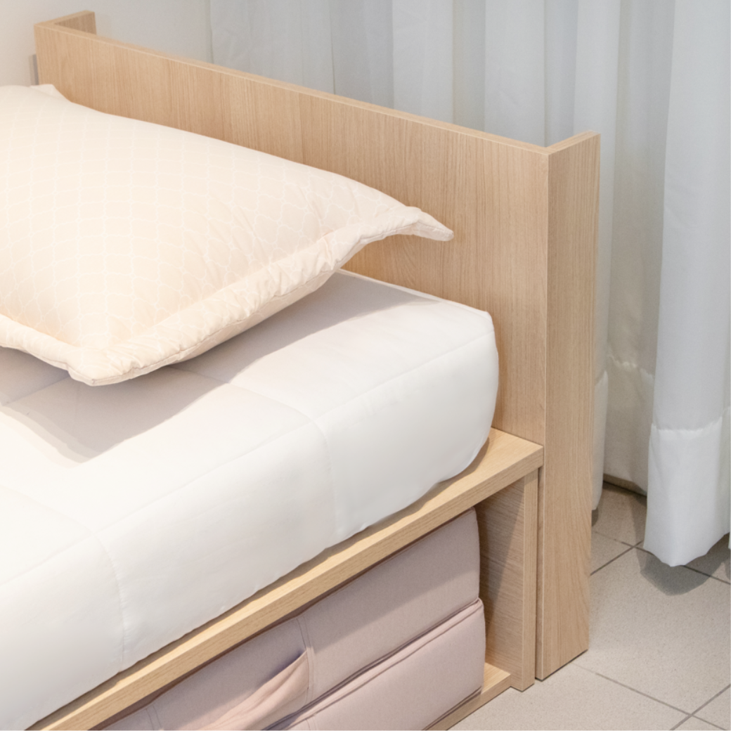 Cama Infantil com gaveta espaço para futton e Cabeceira porta Livros Linha Join