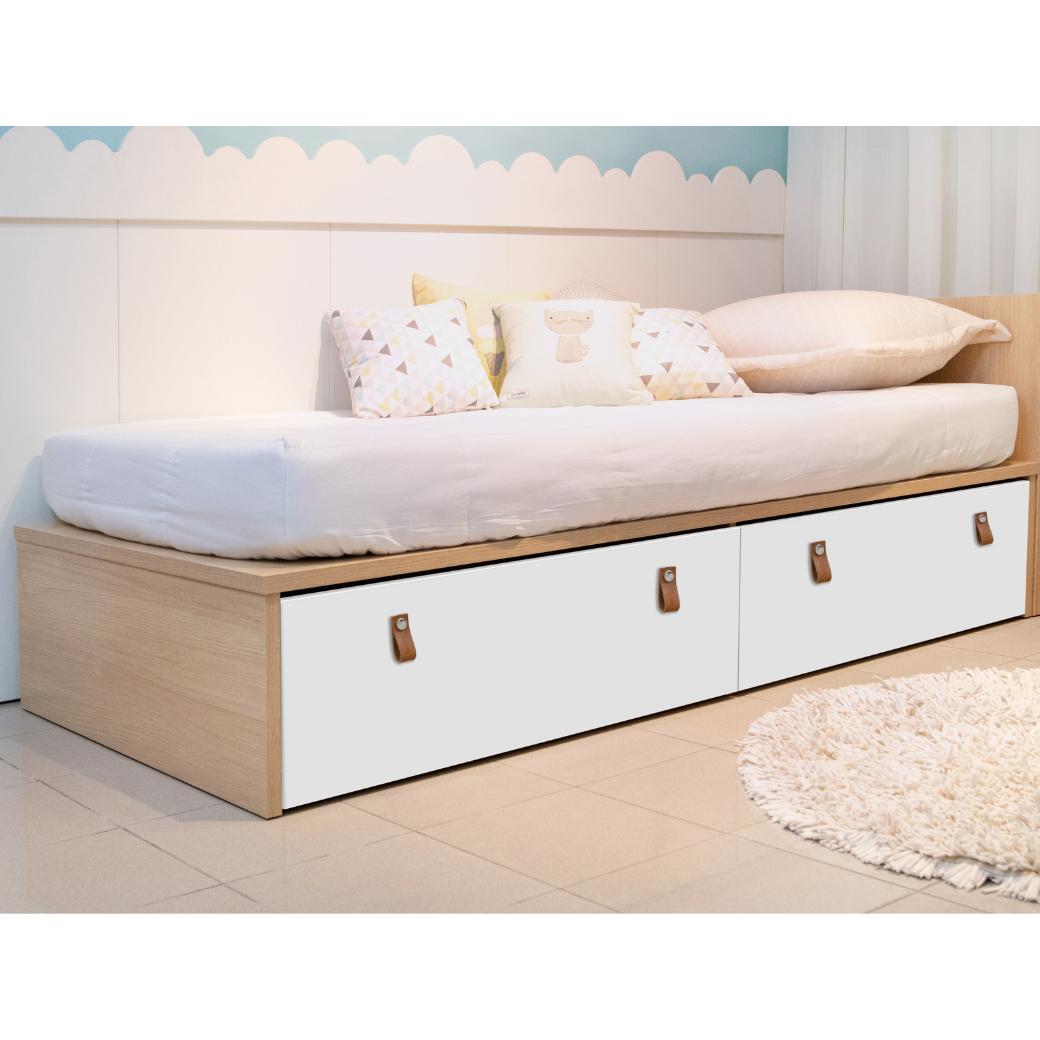 Cama Infantil com Gavetas em MDF Tamanho Solteiro para Quarto Infantil Linha Join